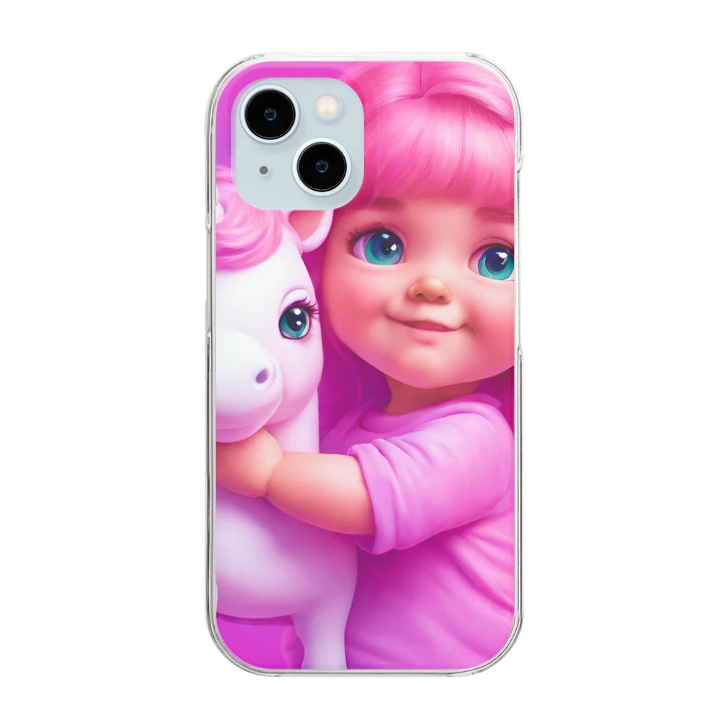 二十三年五月二十八日からのペガサスと女の子 Clear Smartphone Case