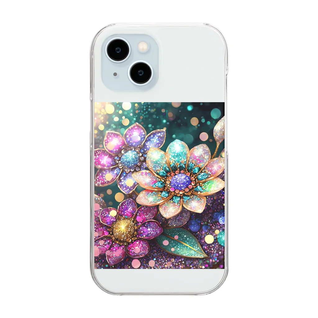 Rimapiの宝石のような花 Clear Smartphone Case