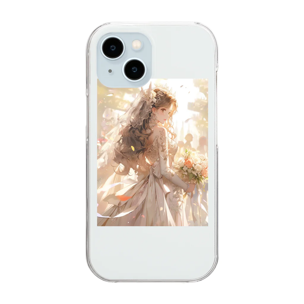 AQUAMETAVERSEのウエデｲングドレス憧れ　なでしこ1478 Clear Smartphone Case