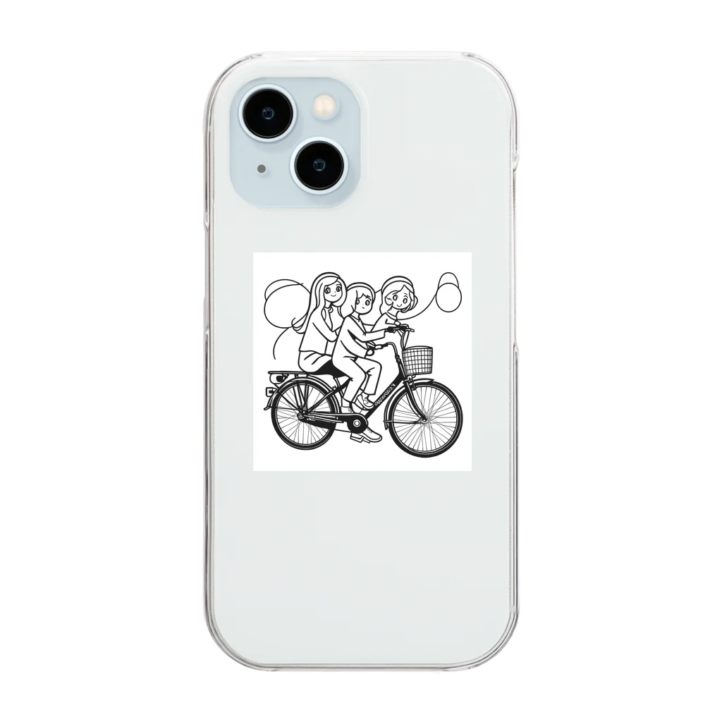 二宮大輔の自転車ロゴ　ガールズ Clear Smartphone Case