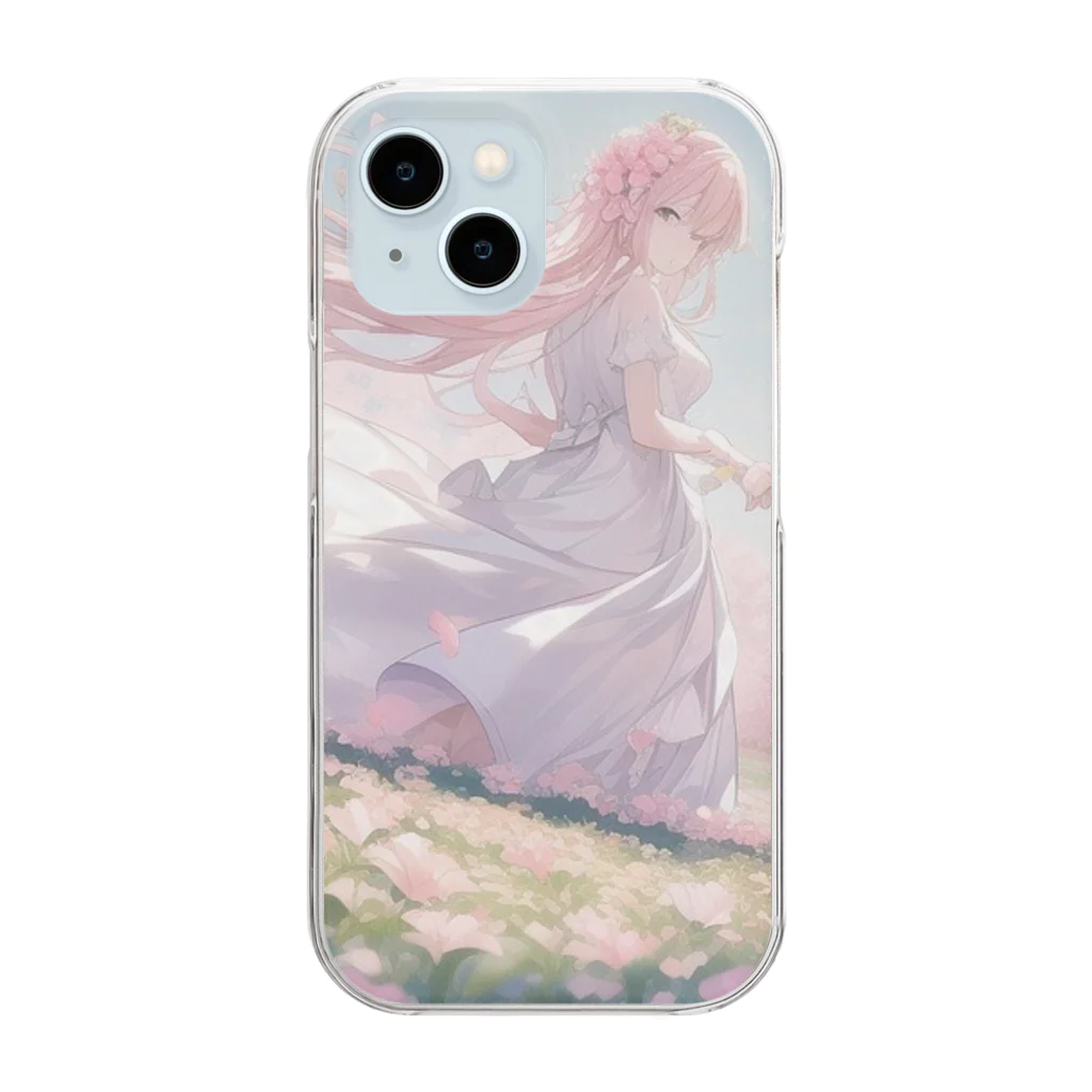 R-mayの草原の少女 Clear Smartphone Case