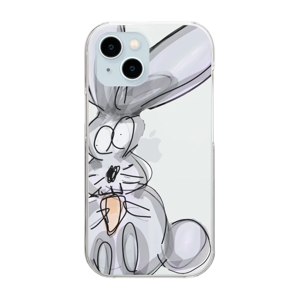 T.T.のIs it a rabbit? Clear Smartphone Case