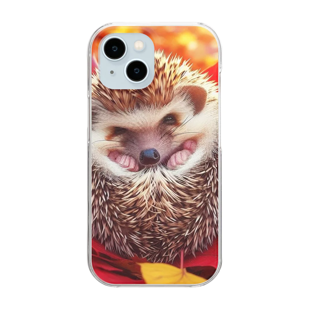 animalsのハリネズミシリーズ Clear Smartphone Case