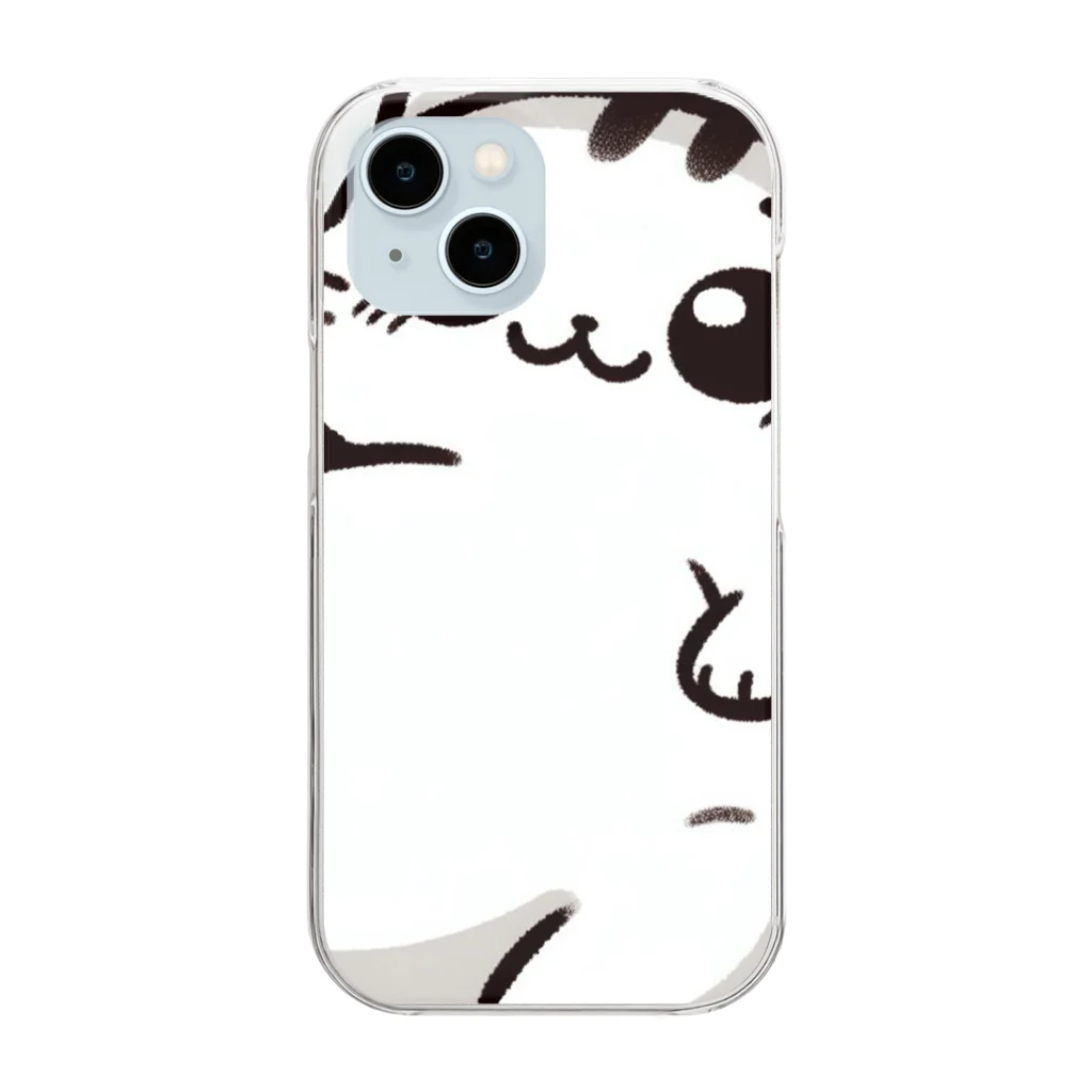 ゆるねこshopのお腹のでてる猫20 Clear Smartphone Case