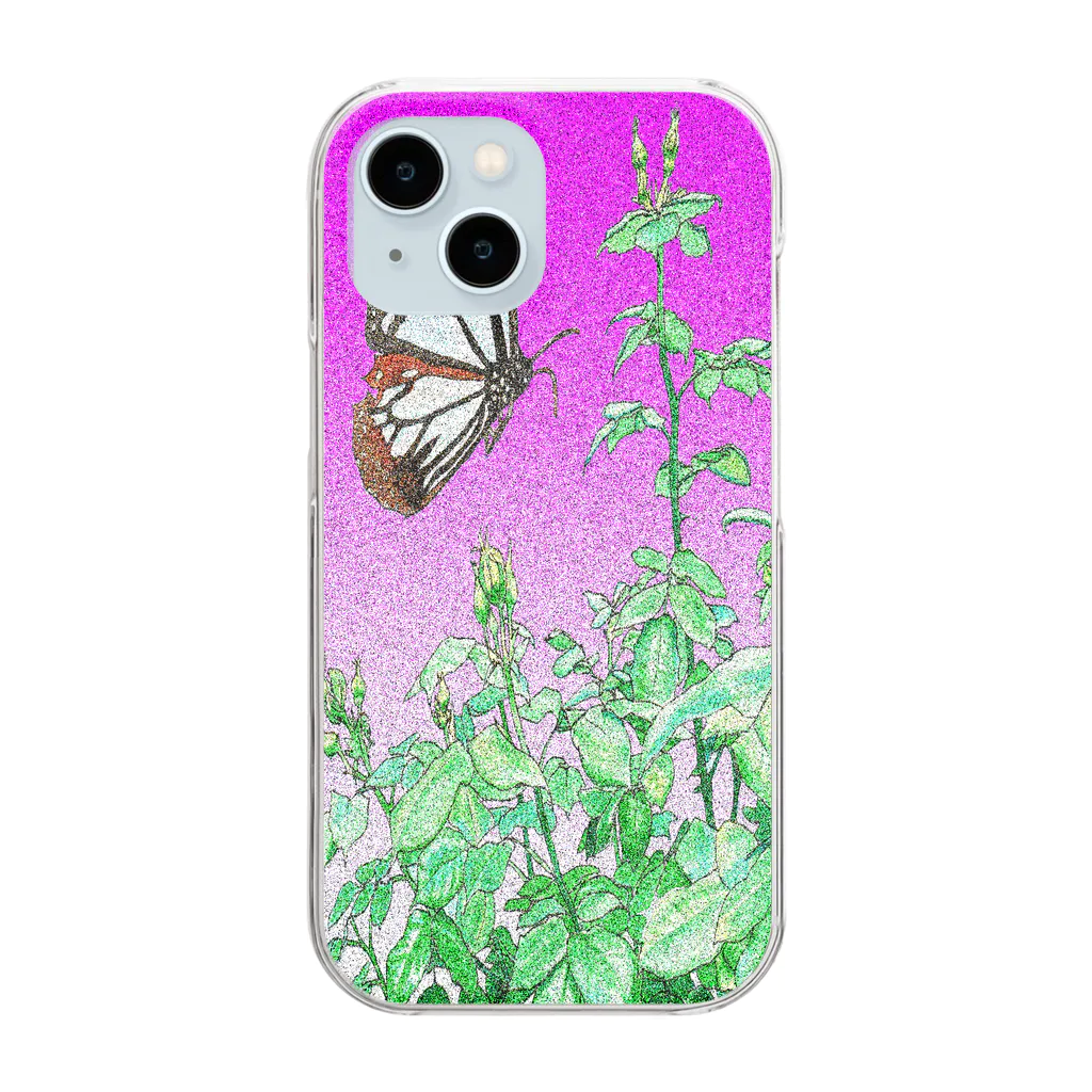 ショウガTの蕾と蝶 Clear Smartphone Case