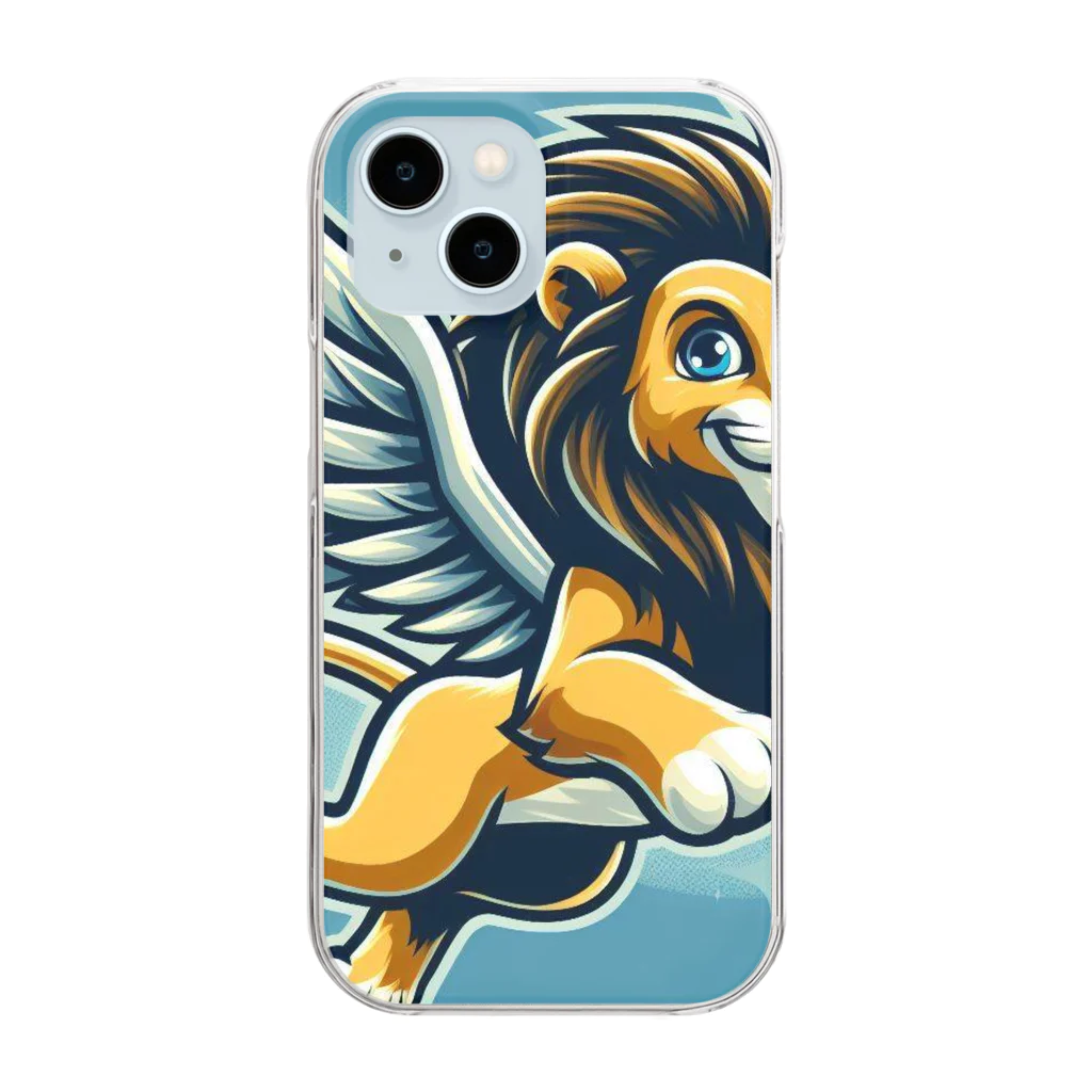 ゆゆゆの翼の生えたライオン Clear Smartphone Case