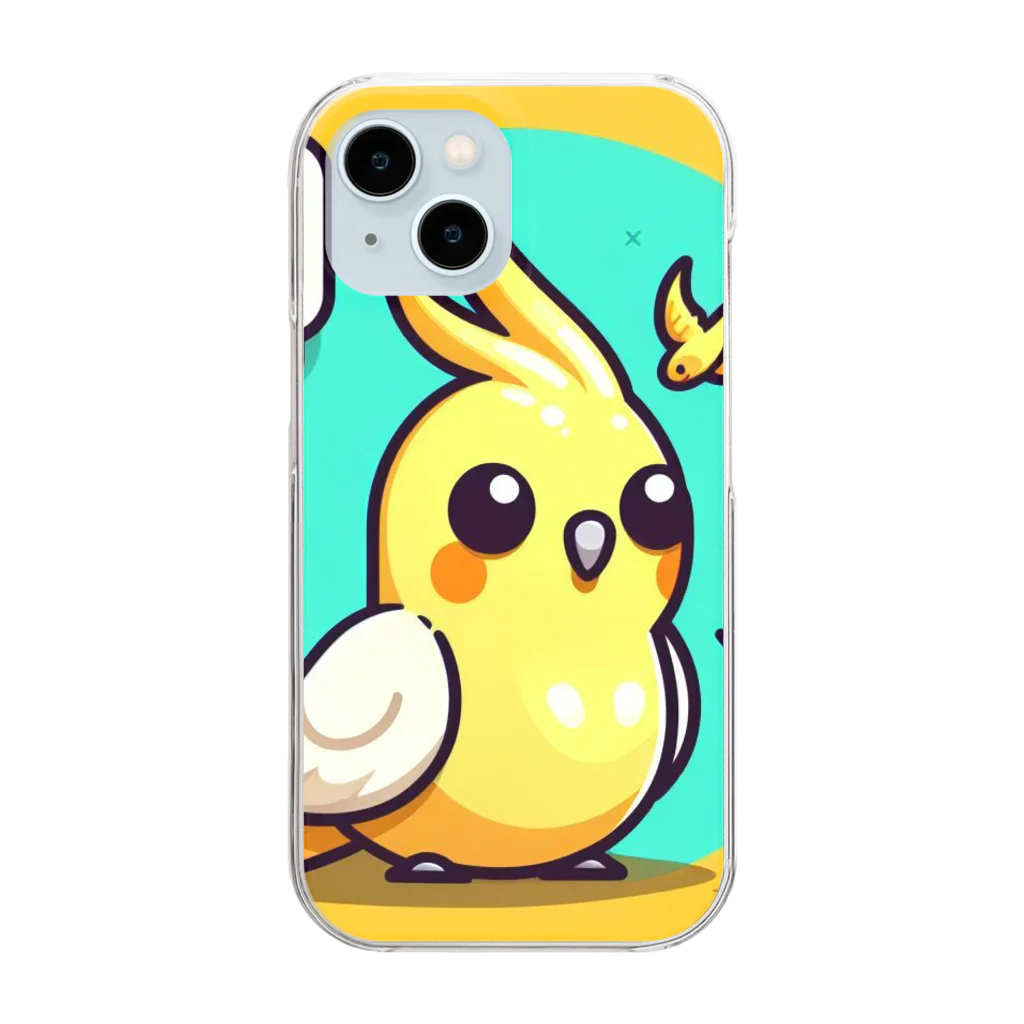 32 310のオカメインコ Clear Smartphone Case