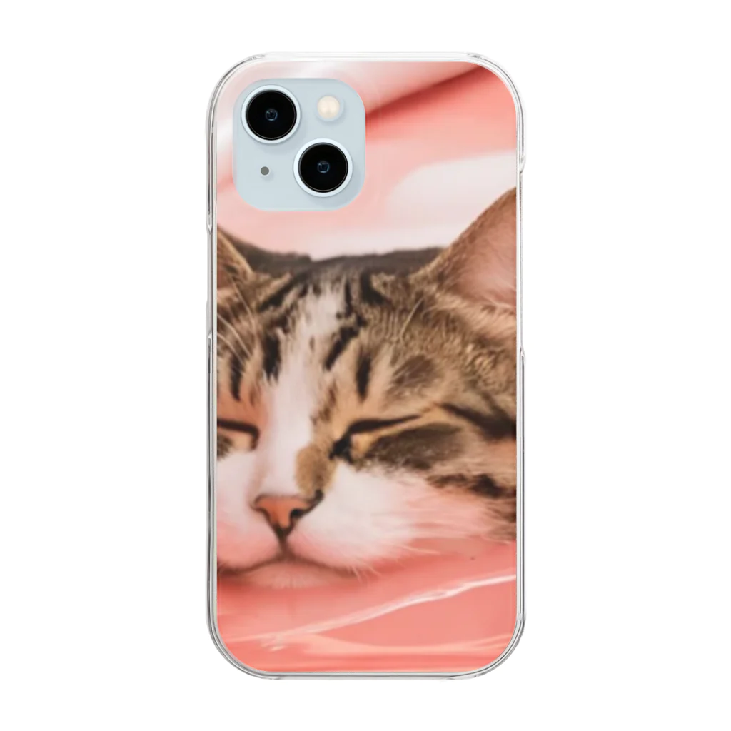 yume-neko-houseのとろける猫 Clear Smartphone Case