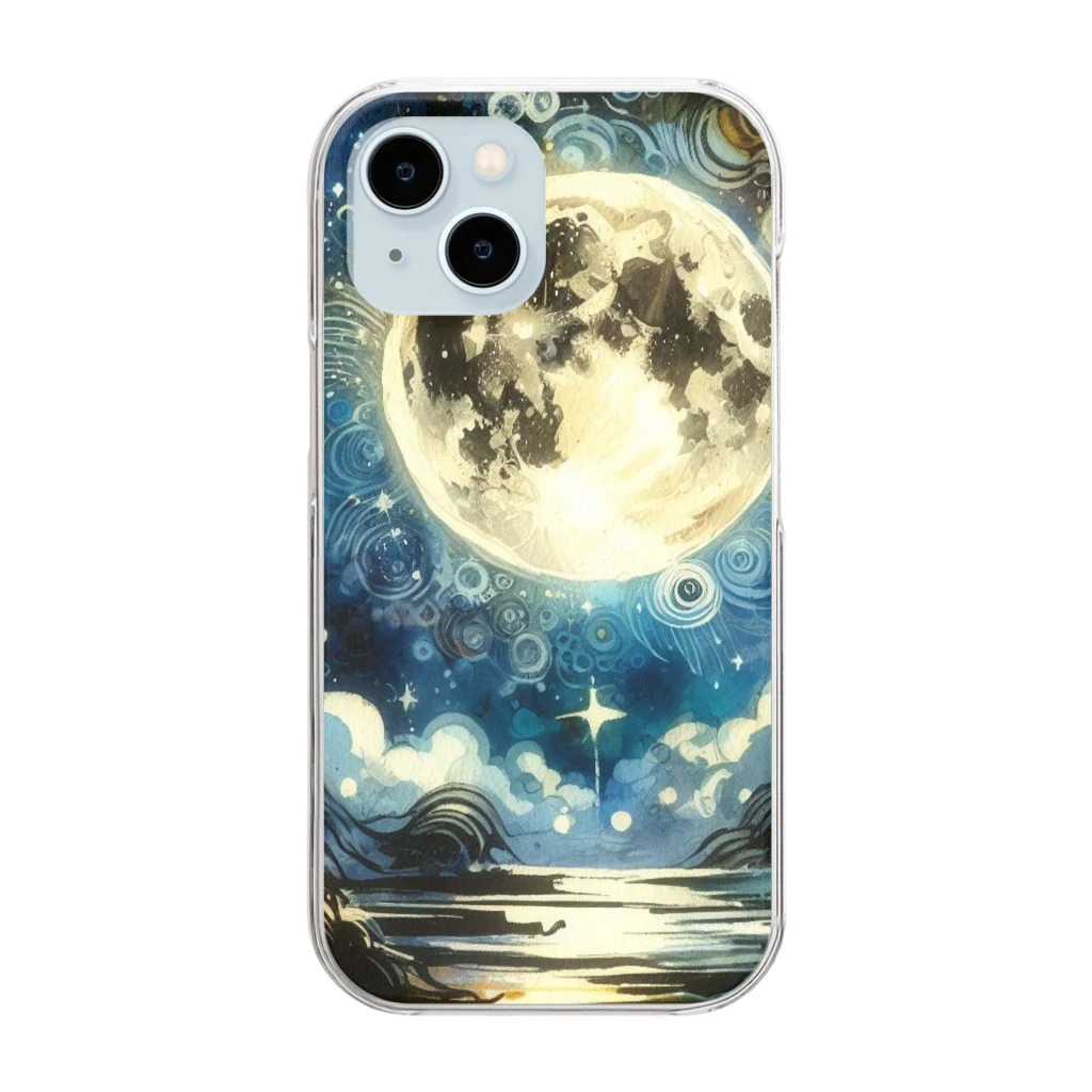 賽の“月” Clear Smartphone Case