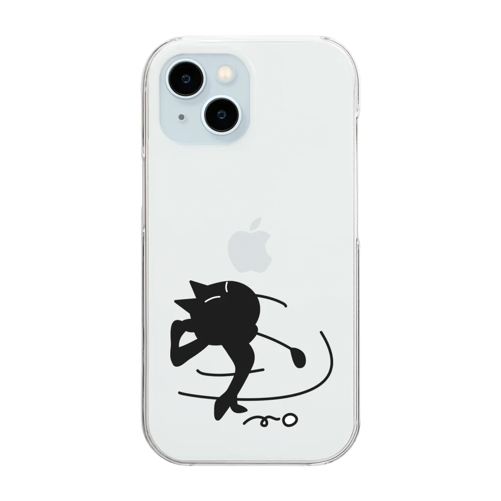 B-catのゴルフ猫 Clear Smartphone Case