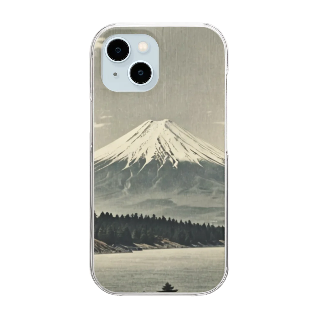 Kaz_Alter777の古風な富士山 Clear Smartphone Case