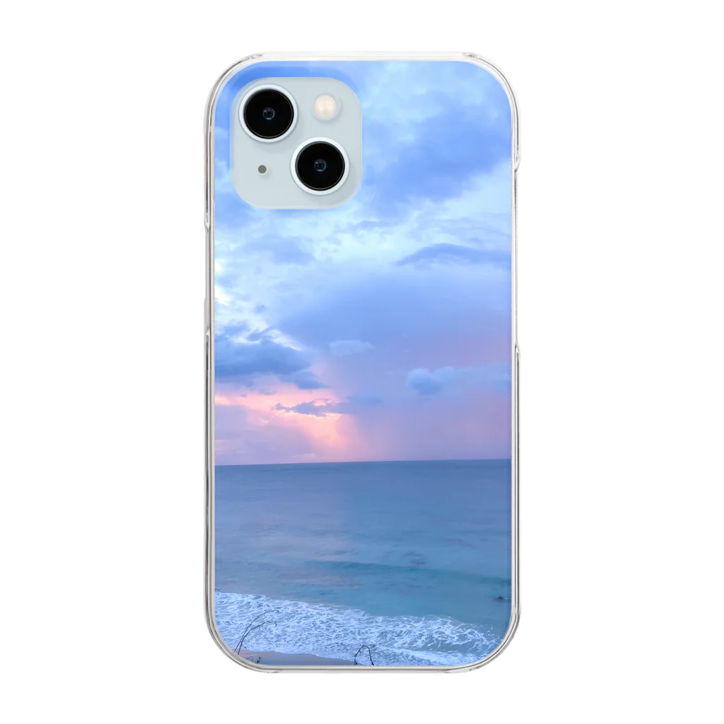 mariteriaの夕暮れの海 Clear Smartphone Case