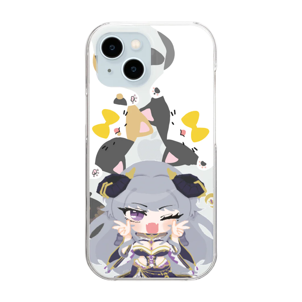 キャバクラ如月SUZURI店の如月家SDイラスト Clear Smartphone Case