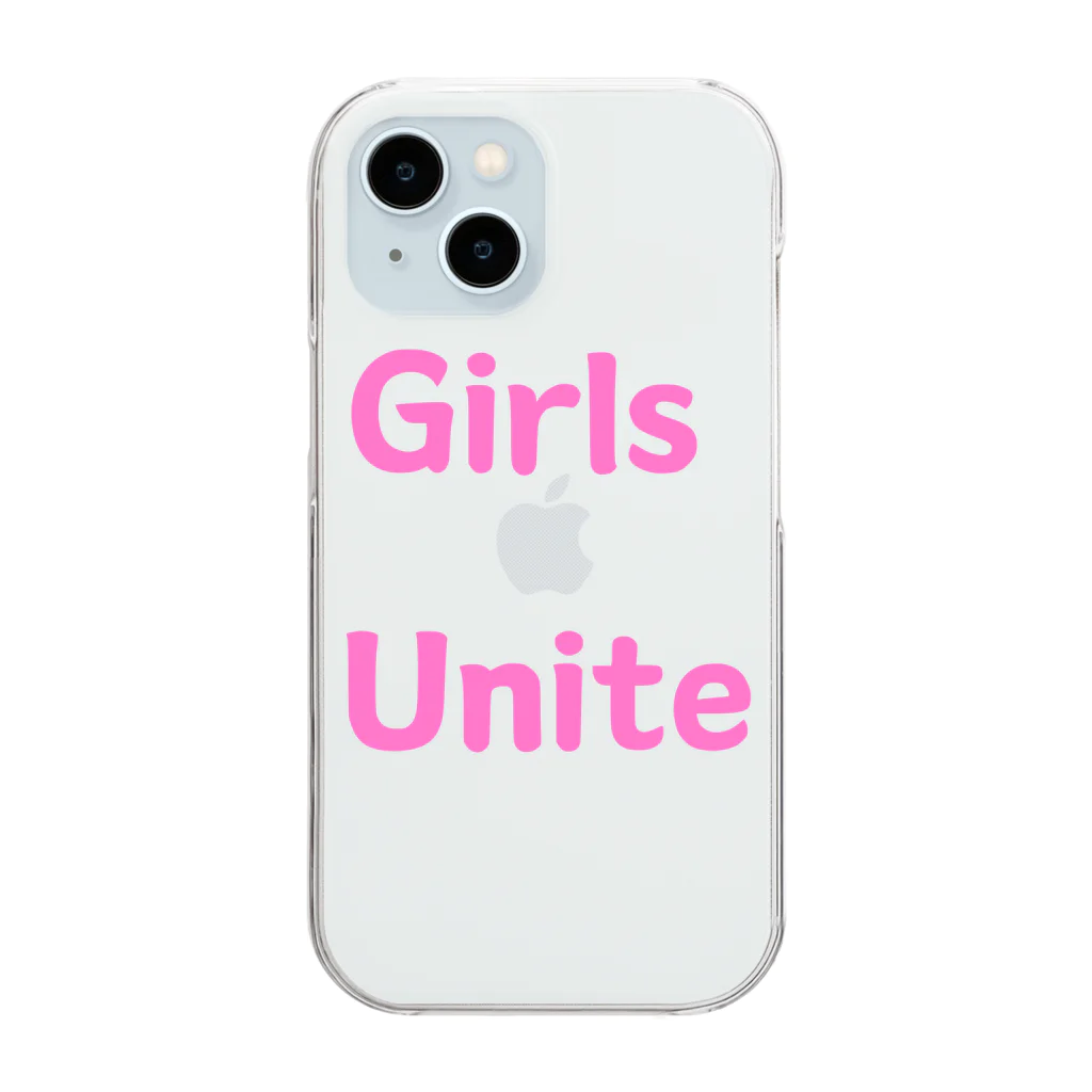 あい・まい・みぃのGirls Unite-女性たちが団結して力を合わせる言葉 Clear Smartphone Case