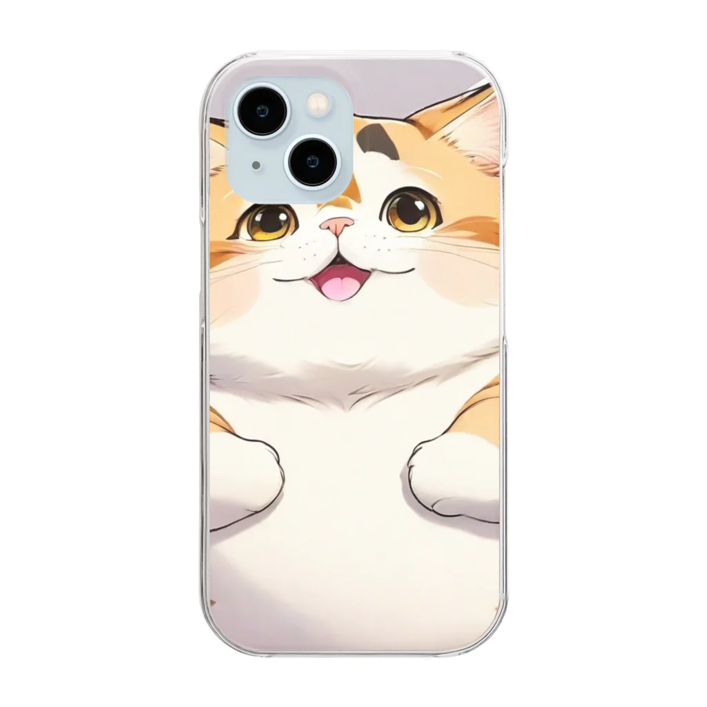 hide4591の太っちょ猫ボチャ！ Clear Smartphone Case