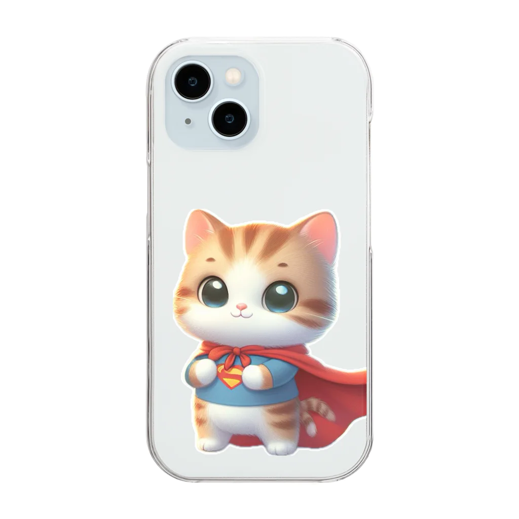 ichi_cocoのにゃんにゃんマン Clear Smartphone Case