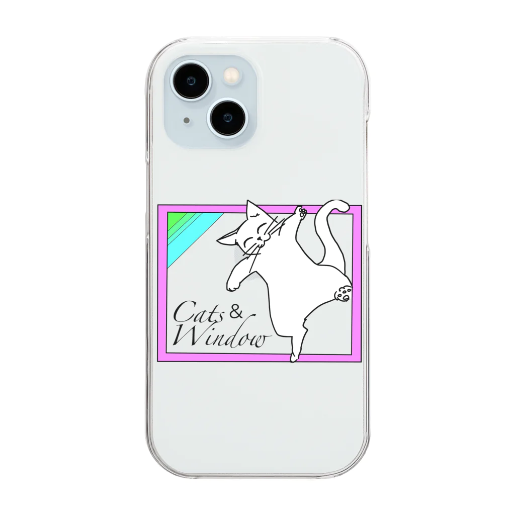 ONPu.ARTのCats ＆ Window Clear Smartphone Case