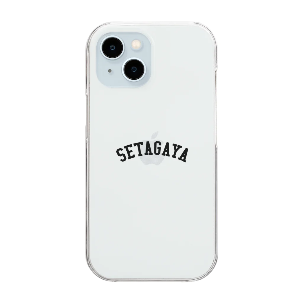 せたが屋さんの世田谷Tシャツ　ブラックロゴ(setagaya item) Clear Smartphone Case