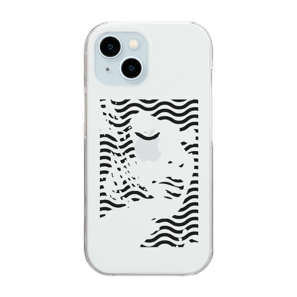 GOOD VIBES CATSの波、静かに Clear Smartphone Case