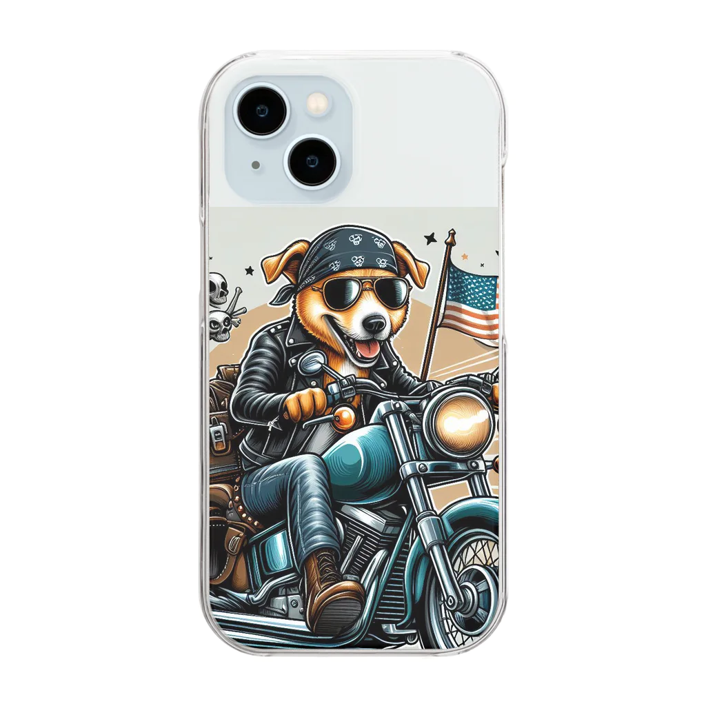 バイカーズクラブのAmericandog Clear Smartphone Case