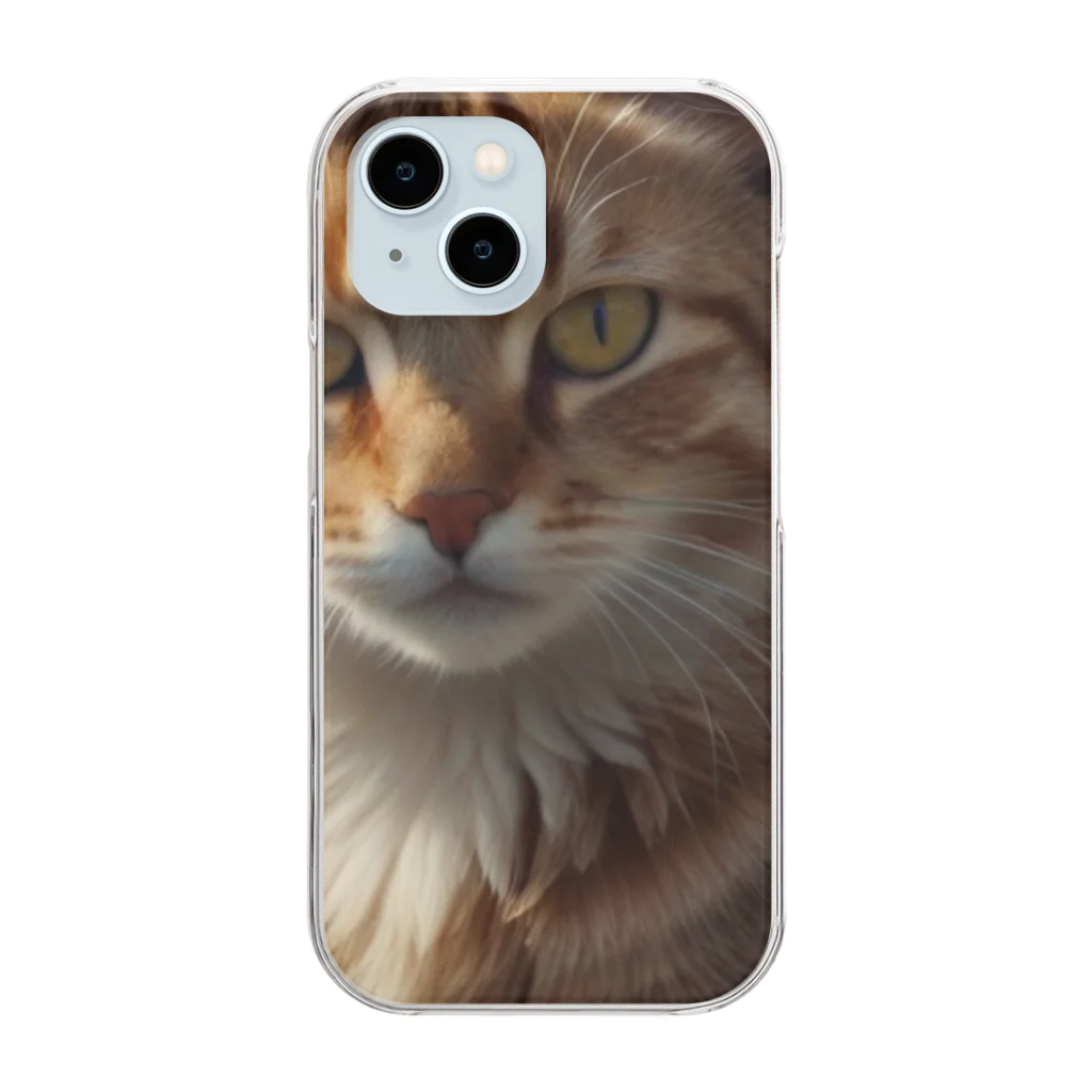 ADOのこちらを見つめる猫 Clear Smartphone Case