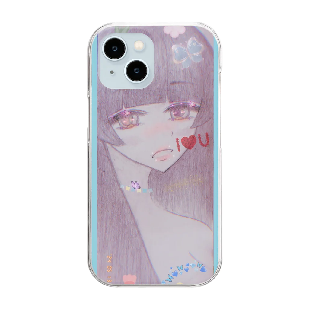 りゅ姫愛 Ｌｙｕｋｉａ🖤*･°のぐろーざちん♡ Clear Smartphone Case