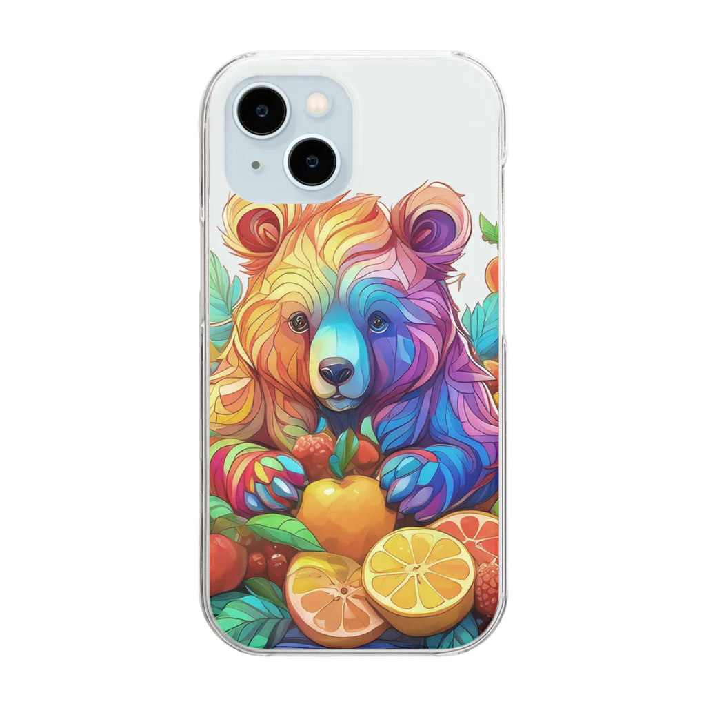 mogworl worksのGrimmit（Bear） Clear Smartphone Case