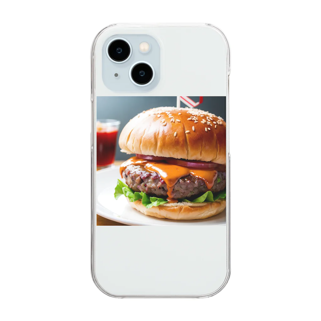 オリジナルグッズショップ KIJITORAのDELICIOUS BURGER Clear Smartphone Case