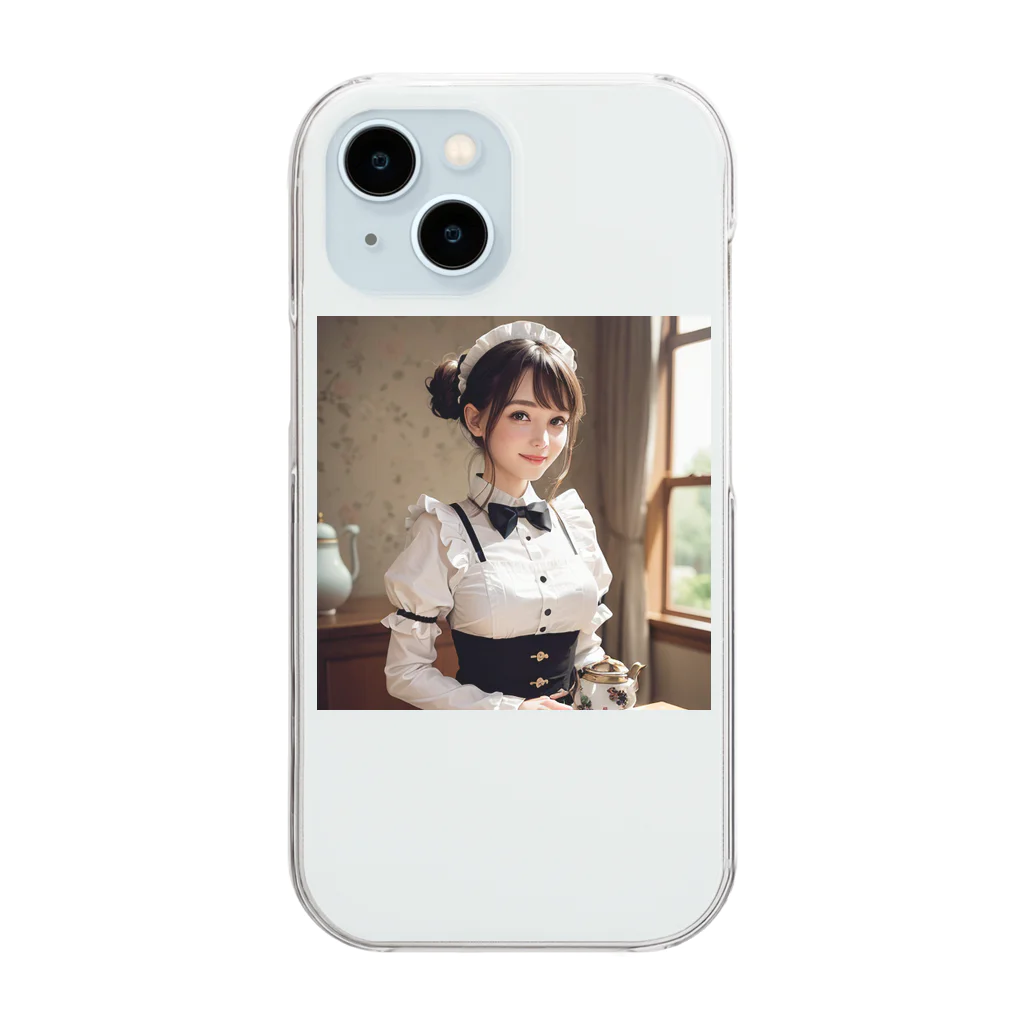 オリジナルグッズショップ KIJITORAのメイドさん Clear Smartphone Case