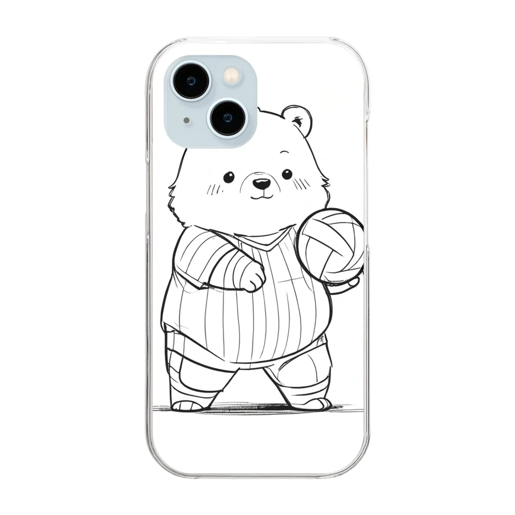 ganeshaのかわいいクマ Clear Smartphone Case