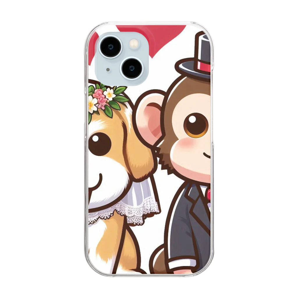 HERAX(へラックス）2号店の犬猿の仲～愛の力で仲良し～ Clear Smartphone Case