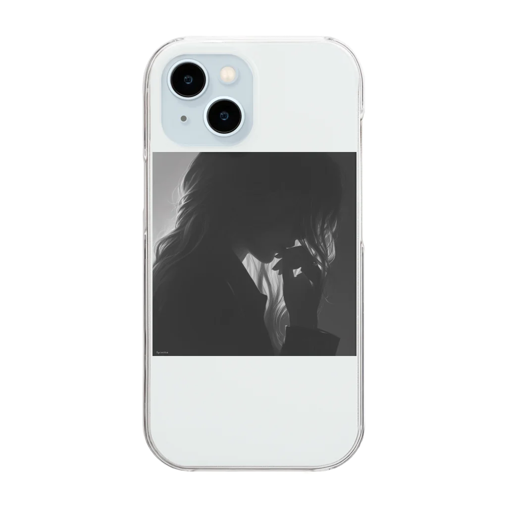 shimarin_artgalleryの影の囁き Clear Smartphone Case