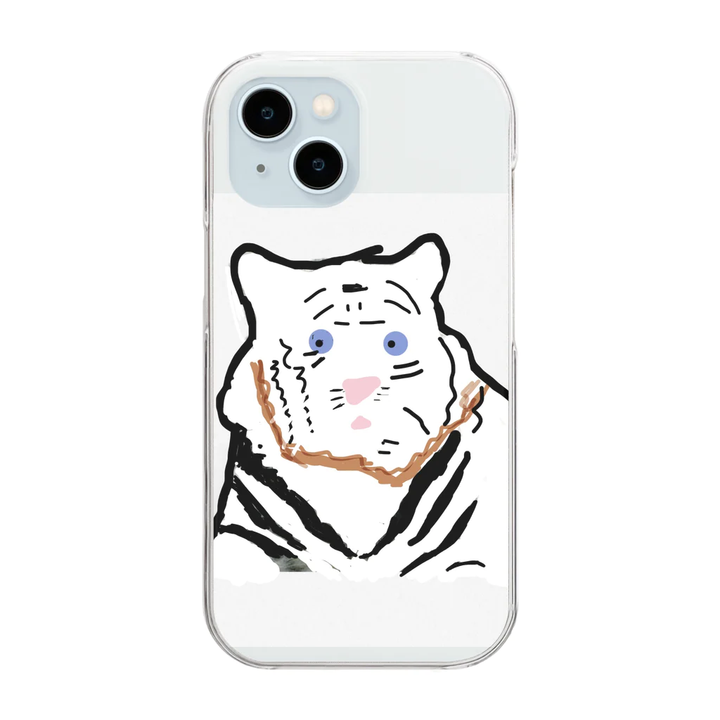 kuroppyiのホワイトタイガー Clear Smartphone Case