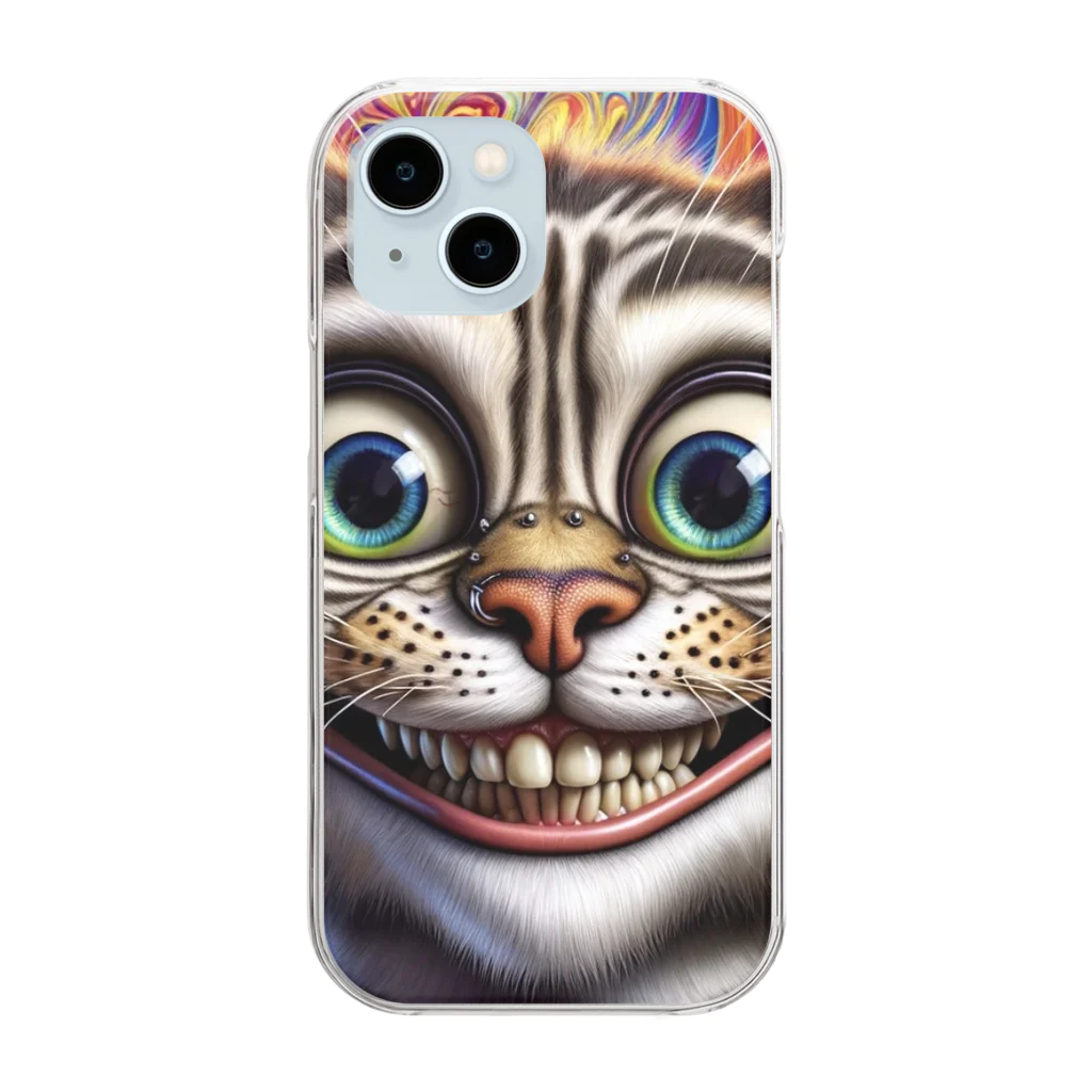 crazy_x_crazyのクレイジーキャット Clear Smartphone Case