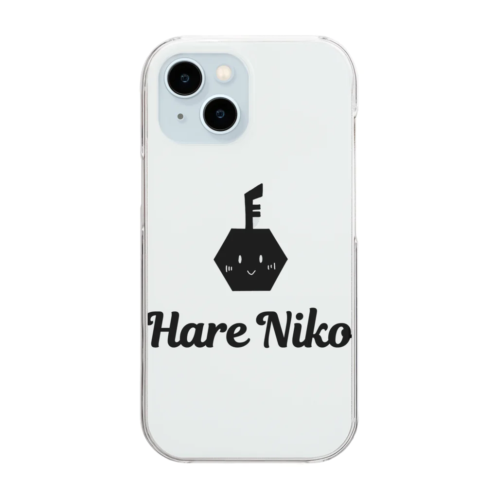 はれにこ〜HareNiko〜のはれにこちゃんロゴ（Black） Clear Smartphone Case