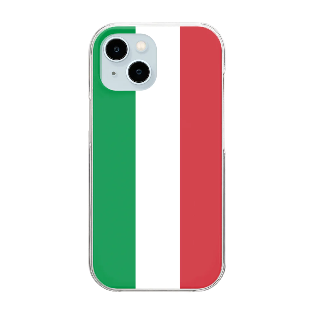 お絵かき屋さんのイタリアの国旗 Clear Smartphone Case