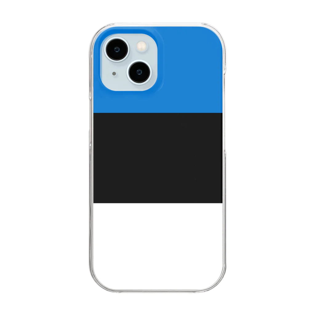 お絵かき屋さんのエストニアの国旗 Clear Smartphone Case
