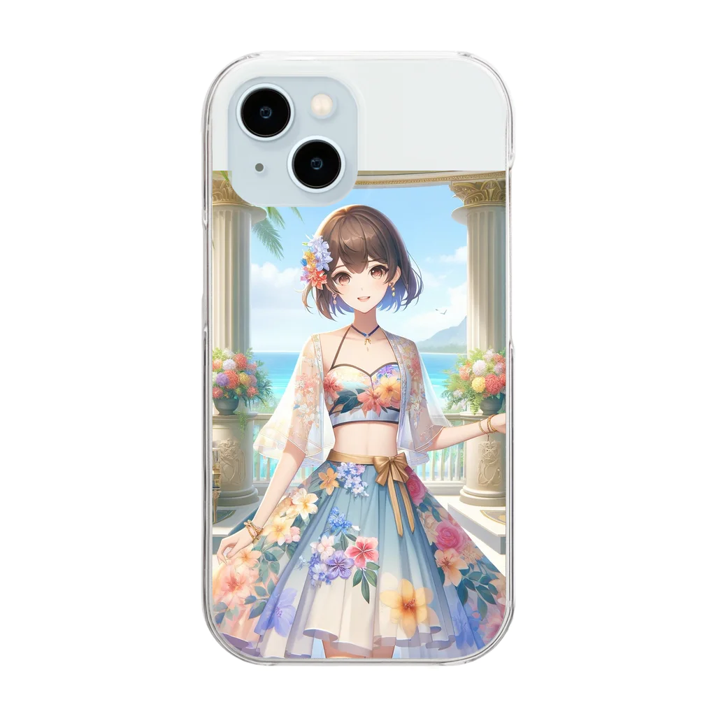 かるるんショップの夏と南国と休日と Clear Smartphone Case