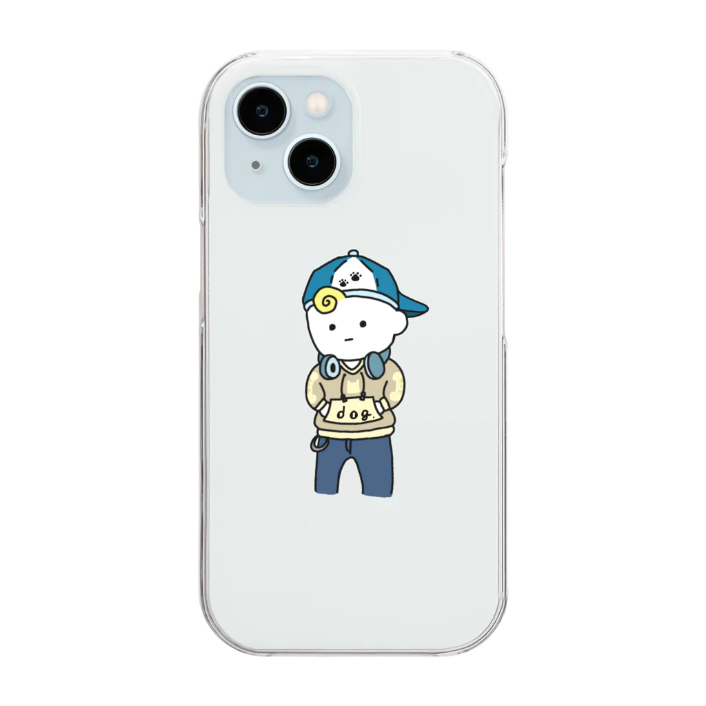 _miyaの道行く犬を撫でたい男子 Clear Smartphone Case