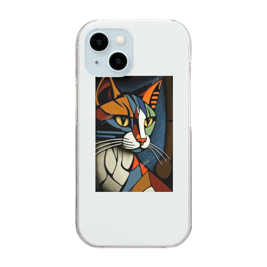 stockboxのアートデザイン 猫 キャット Clear Smartphone Case