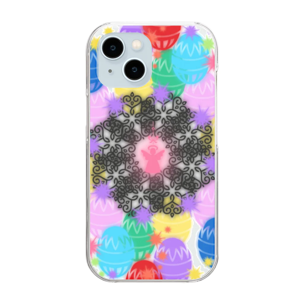 Happyーpop28c🎵のBall in 花天使　PONPUS100 Clear Smartphone Case