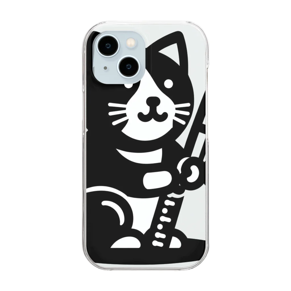 fish-man13の釣り猫 Clear Smartphone Case