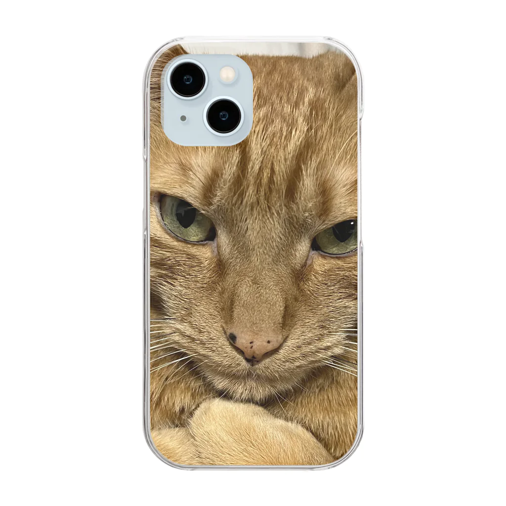 ミシン工房Mayの猫好きトラくんのスマホケース Clear Smartphone Case