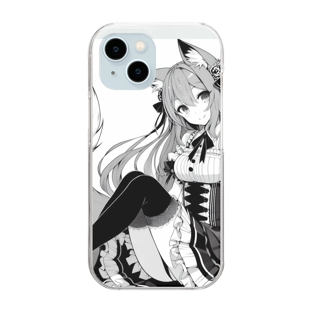 Fox_d.ogのFoxgirl.dress.1 Clear Smartphone Case