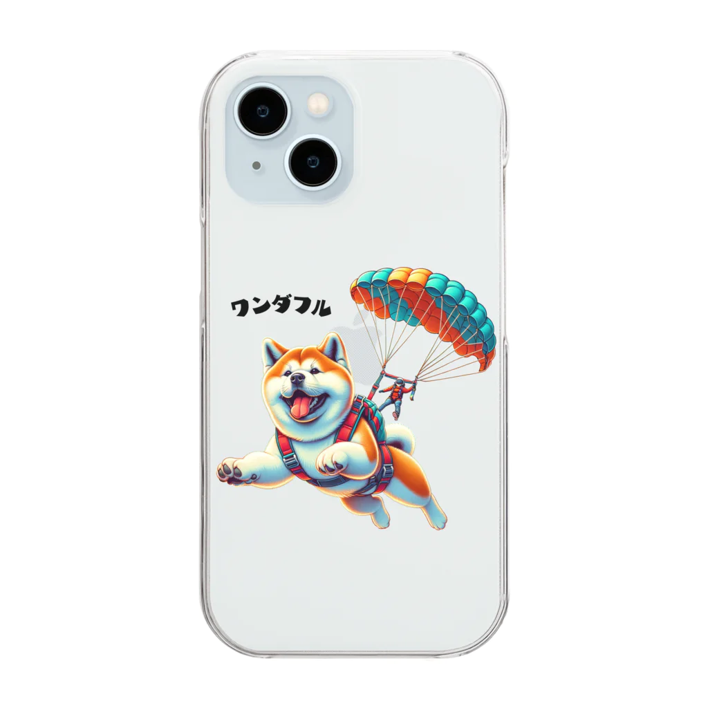 warasuの秋田犬のチャレンジ　１ Clear Smartphone Case