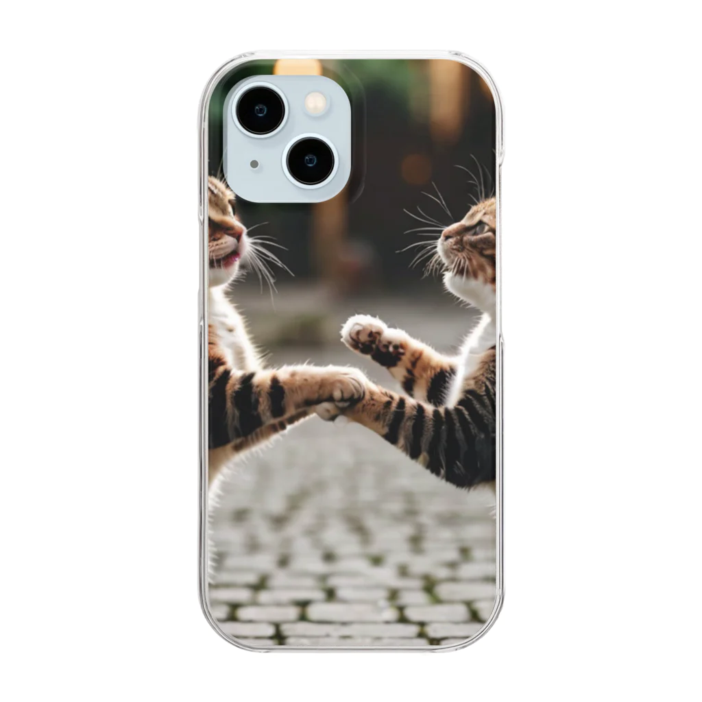 HOPEのダンスバトル！猫たちの舞踏会 Clear Smartphone Case