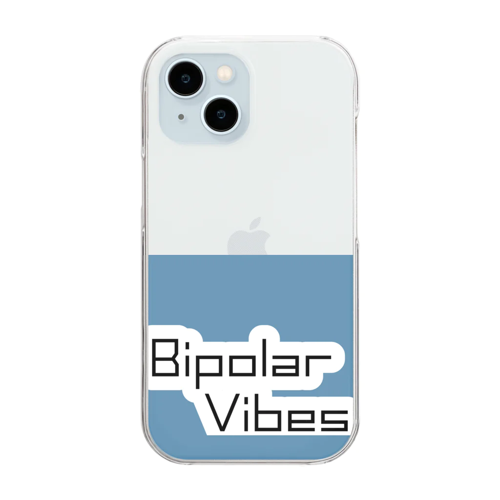 Bipolar VibesのB.V. Official logo クリアスマホケース