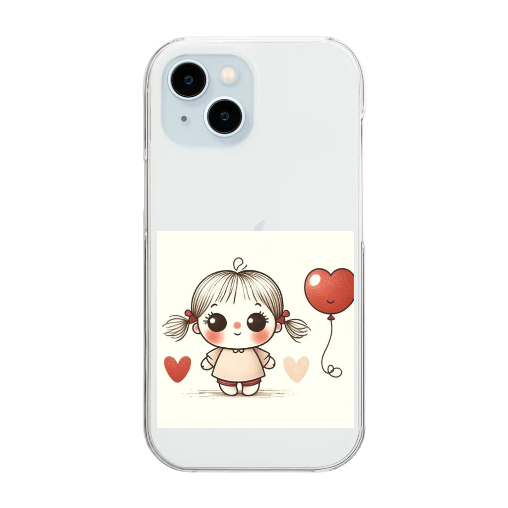 いおかんショップのかわいい女の子 Clear Smartphone Case