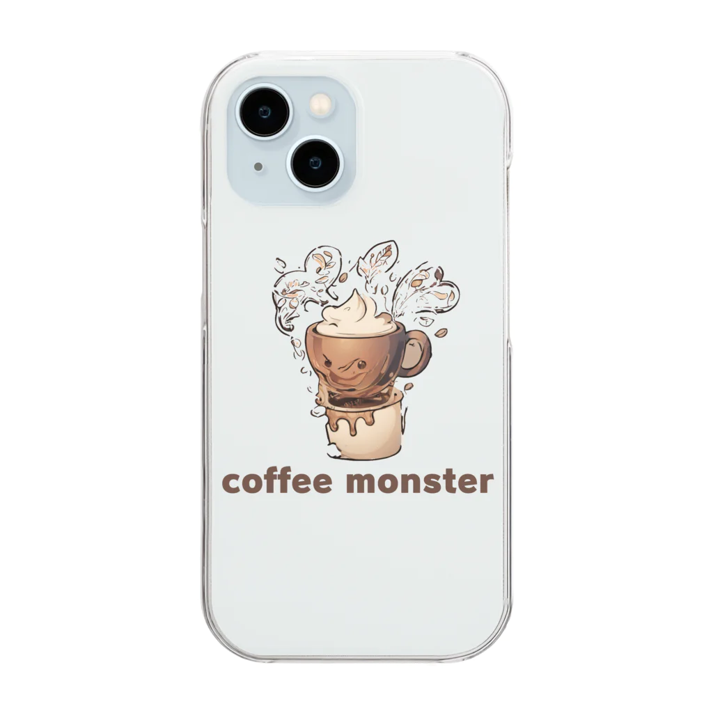 leisurely_lifeのCoffee Monster Java Clear Smartphone Case