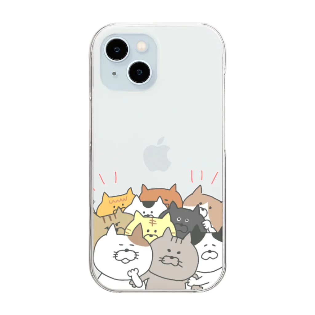 まみむのニャンニャン詰め Clear Smartphone Case